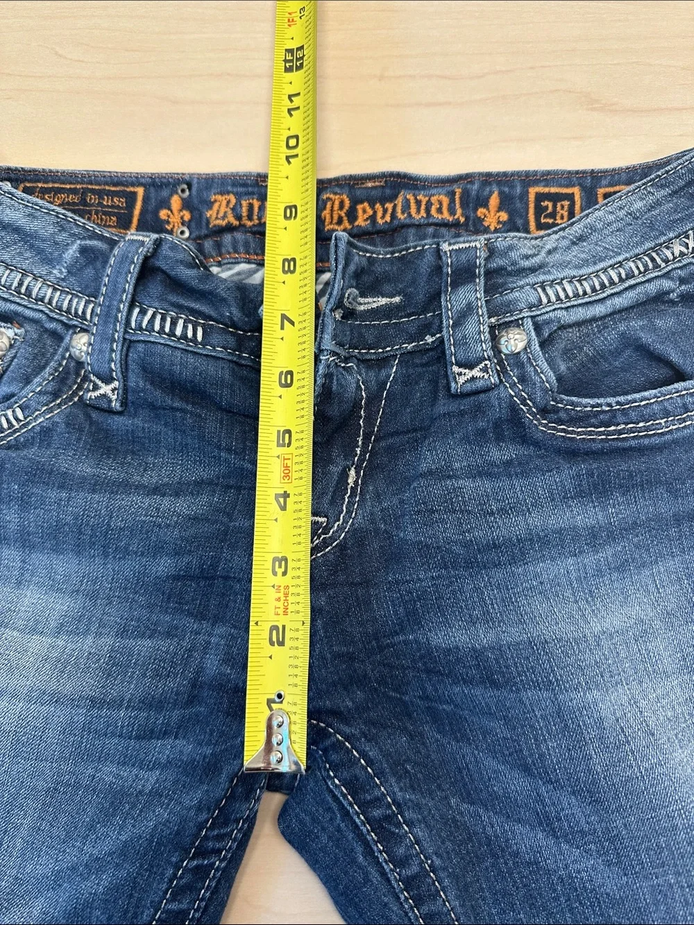 Rock Revival Celine Bootcut Women's Dark Blue jeans size 28 - Picture 7 of 11